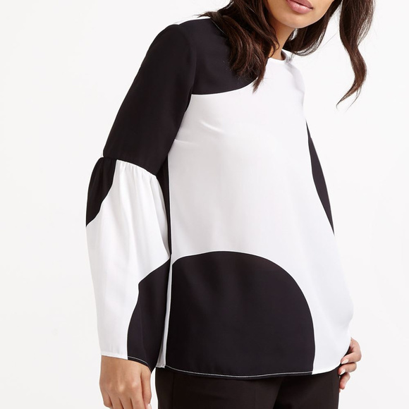 Bell Sleeve Polka Dot Blouse - Picture 6 of 6